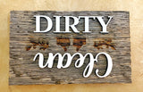 Clean /Dirty Dishwasher Mini Barnwood Magnet made with Authentic Barn Wood 3" x 5"