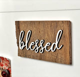 blessed Mini Barnwood Magnet made with Authentic Barn Wood 3" x 5"