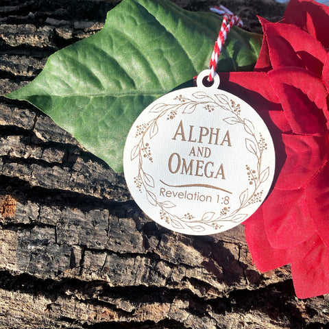Alpha and Omega Single Ornament - from Names of Christ Ornament Series