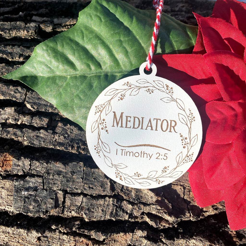 Mediator Single Ornament - from Names of Christ Ornament Series