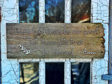 Come Lord Jesus (horizontal) Authentic Barn Wood Sign 9" x 24" 3D Cut Letters