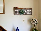 HOME with Lambs Ear Authentic Barn Wood Sign 9” x 30”
