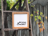 Dog mom paw prints Hardwood Framed Sign 10” x 10”