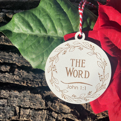 The Word Single Ornament - from Names of Christ Ornament Series