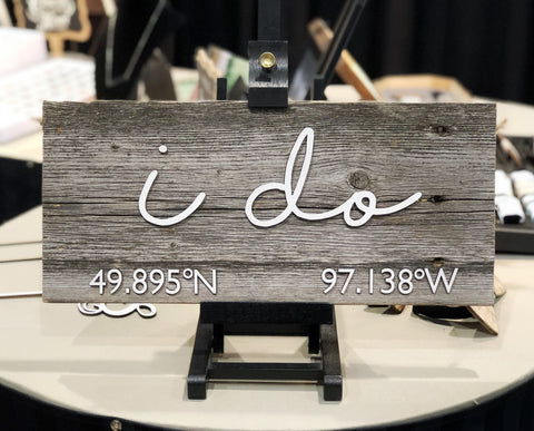 I do CUSTOM GPS Coordinates Authentic Barn wood Sign with cut out 3D Numbers