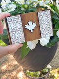 Canadian Flag O Canada Mini Barnwood Magnet made with Authentic Barn Wood 3" x 5"