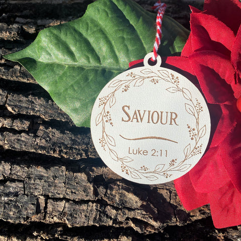 Saviour Single Ornament - from Names of Christ Ornament Series