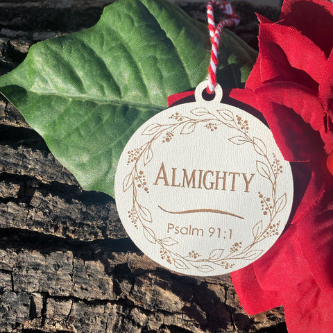 Almighty Single Ornament - from Names of Christ Ornament Series