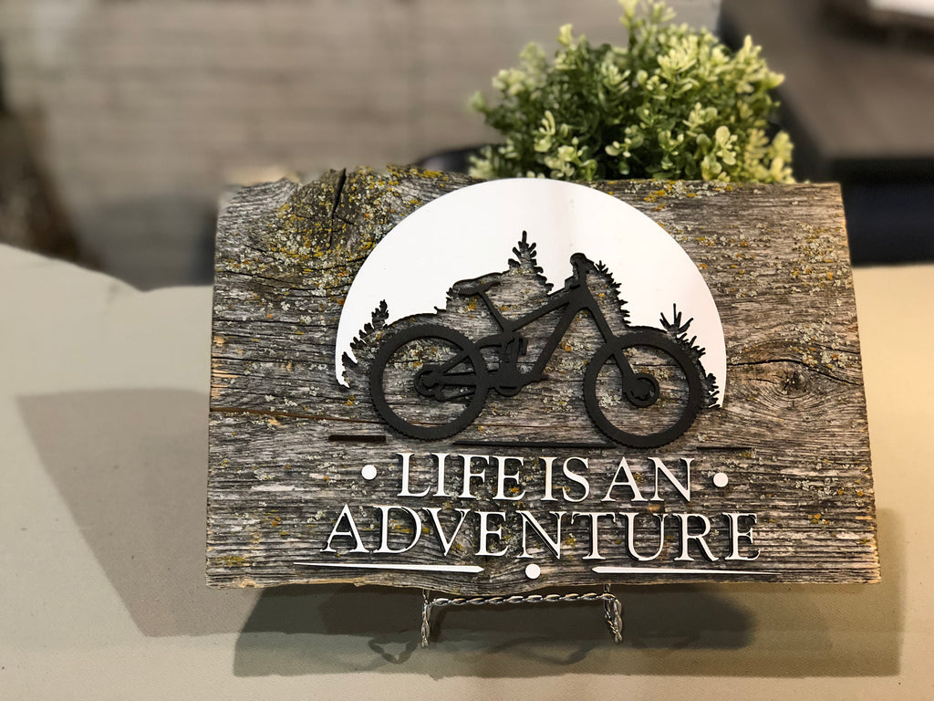 Life is an Adventure Authentic Barn Wood sign 8-9” x 12”